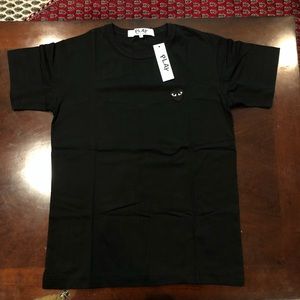 NEW Cdg Black Shirt Black Heart T Shirt Rep